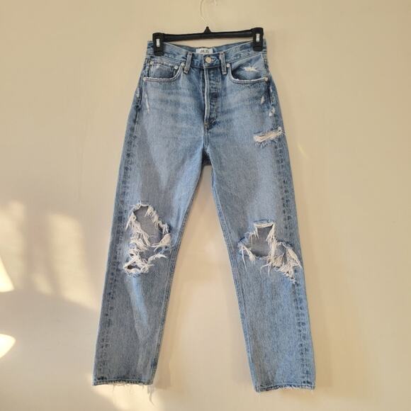 Agolde 90's Mid Rise Loose Fit Jeans In Vintage Denim Medium - Picture 2 of 7